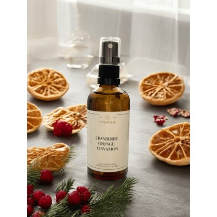 Cranberry, orange, cinnamon - room and linen spray 100 ml