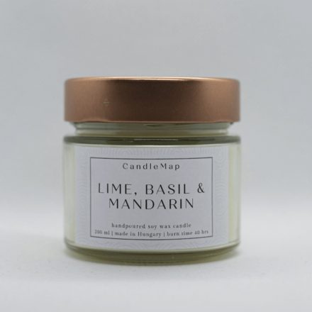 Lime, basil, mandarin soy wax candles 400 ml